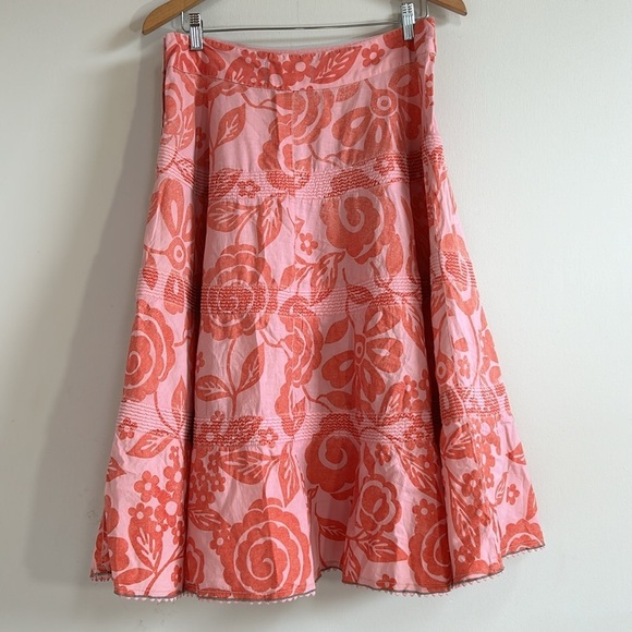 Burning Torch floral flare midi skirt 6 - Picture 4 of 9